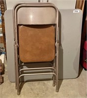 Card table and 2 padded folding chairs
