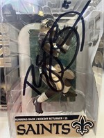 Saints Reggie Bush Signed Figure with COA