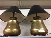 (2) Brass Decorative Table Lamps