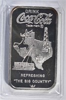 1 OZT .999 (COKE BAR) TEXAS