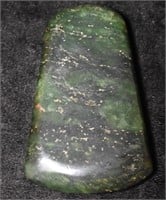 3 3/4" Dark Green Neolithic Jade Celt found in Lia