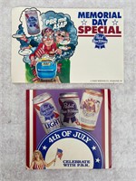 Vtg PABST Holiday Advertising Display Price Tags