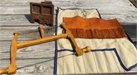 Leather File Aprons, Buck Saw & Vise