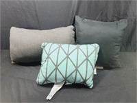 Grey & Teal Accent Pillows