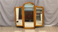 Vintage Tri-Fold Bevel Edge Vanity Mirror