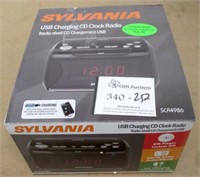 Sylvania US Charging Radio/CD Alarm Clock