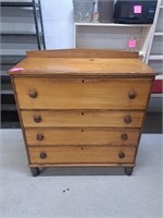 Four drawer pine empire chest