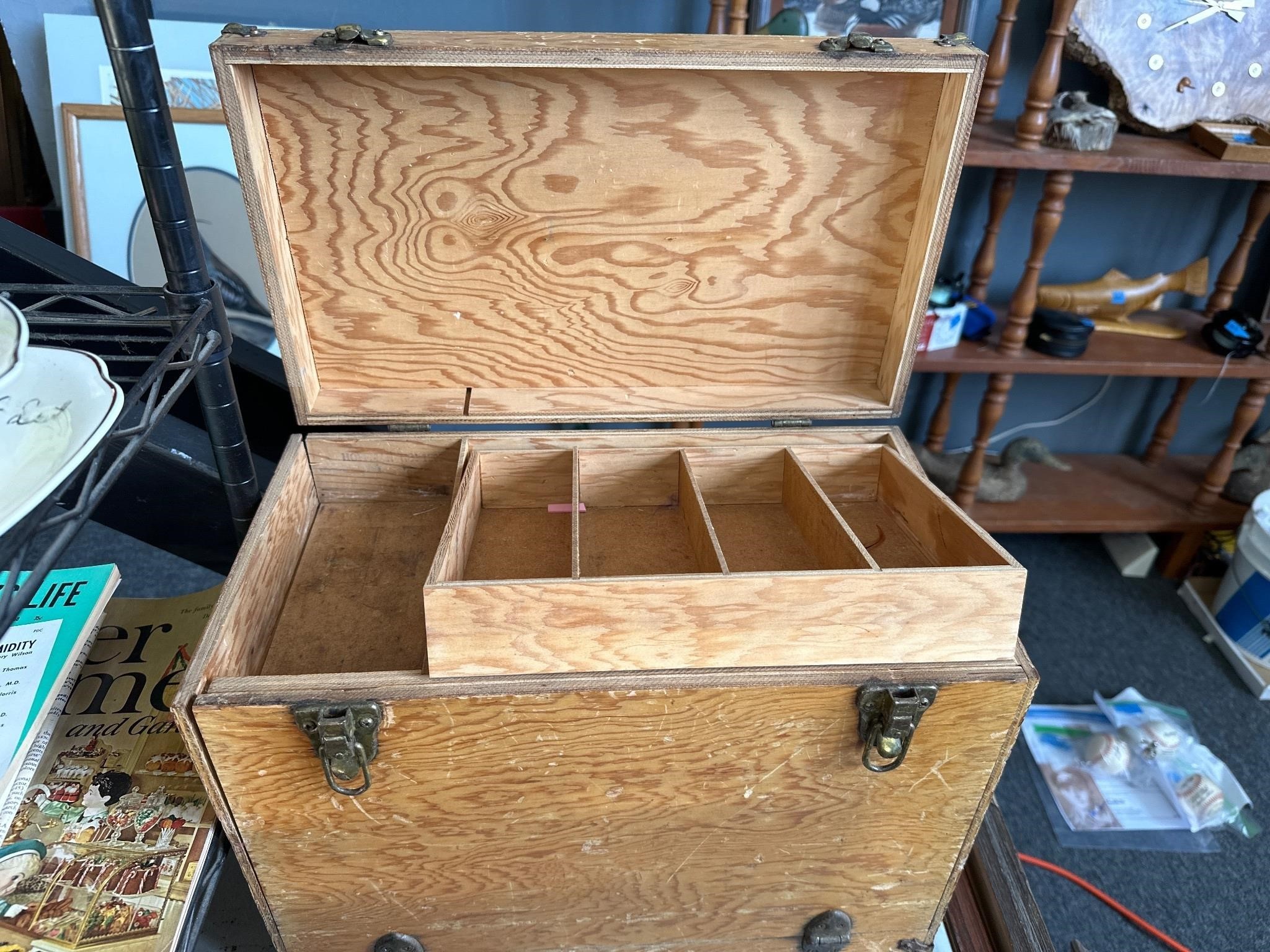 Vintage wooden storage box