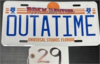 Back to the Future Florida License Plate Outatime