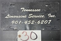 Tennessee Limousine Service License Plate