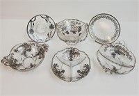 Silver City Dishes with Sterling Overlay Design
