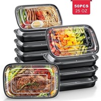 WFF8738  GPED Meal Prep Containers, 25oz, BPA-Fr.