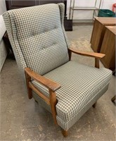 Mid-Century Rocking Chair with Houndstooth