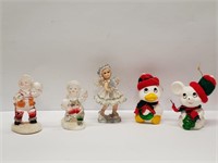 Lot of 5 Vintage  Christmas Ornaments