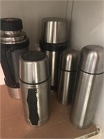 5 pc Metal Thermos & More Lot