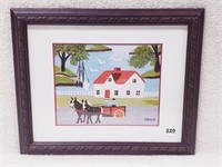 MAUDE LEWIS PRINT - "HORSES PULLING CART"