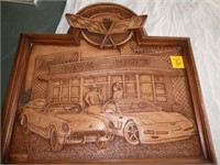 "Corvette"  -50th Anniversary Wood Plaque Picture