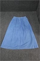 Vintage Lands' End Denim Skirt Size 12