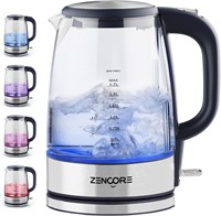 ZenCore 1.7L LED Glass Electric Kettle