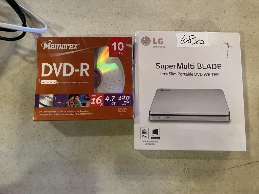 LG Super Multi Blade Portable DVD Writer & DVD-Rs