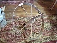 Antique Steel Wheelbarrow Wheel 19.5"