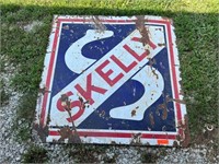 Vintage Metal Skelly Sign