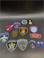 Assortment of rare US police patches all over US