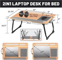 Minzerus Lap Desk  17In Foldable Laptop Bed Tray