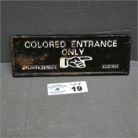 Cast Iron Black Americana Entrance Plaque