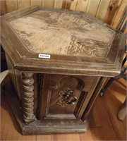 Hexagon End Table Storage Cabinet