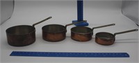 Vintage Copper Measuring Cup Set