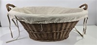 Wicker Basket with Cloth Liner