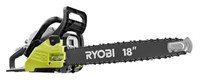 $229 RYOBI 18in 2-Cycle Gas Chainsaw w/ Case READ