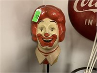 1977 Ronald McDonald Helium Tank Head
