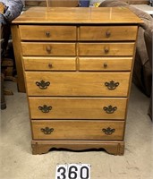 Maple 5 Drawer chest 30”X18”X2