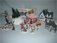 Snow Village Dept 56-Building-People-Trees 1 Lot