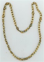 Gold Tone Link Necklace Chain 24”