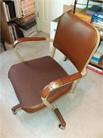 Vintage Retro Swivel Office Desk Chair Metal and