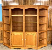 Modern 4 Piece Oak Cabinet Ensamble