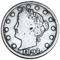 1892 Liberty Victory Nickel NICELY CIRCULATED