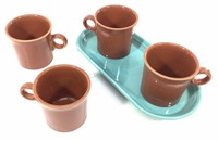 (5pc) Hlc Fiestaware Coffee Mugs, Dish