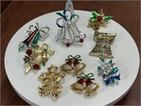 Selection of Christmas Bell Brooches