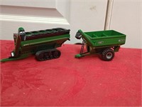 Frontier and Brent display green carts
