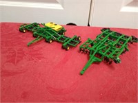 John Deere ripper and John Deere seeder