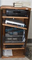 Cabinet full of electronics/home stereo