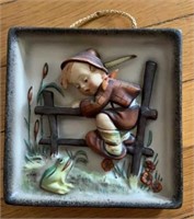 Vintage Hummel Figure Plaque “ Retreat Safety Boy