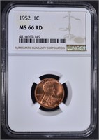1952 LINCOLN CENT NGC MS66RD