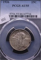 1926 PCGS AU55 STANDING QUARTER