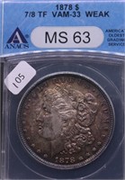 1878 7/8 TF ANAX MS63 MORGAN DOLLAR