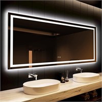 LED Bathroom Mirror 55x36 In  3 Colors